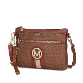 MKF Collection Tarren Signature Crossbody Handbag Wristlet by Mia K. - Tan