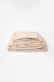 Omne Sleep 5-Piece Khaki Microplush and Bamboo Split King Hypoallergenic Sheet Set