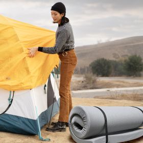 Memory Foam Camping Mattress - 75"x38"x3" Perfect for Outdoor Activities, RVs, Guest Rooms, and Dorms; Foldable, Portable, with Water-Resistant Zipper