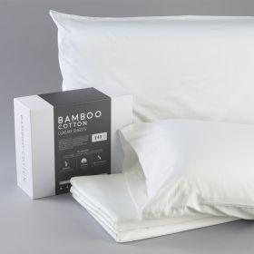 Bamboo Cotton Sheets Soft and Smooth with Viscose from Bamboo Ivory King Split