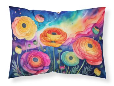 Ranunculus in Color Standard Pillowcase Lightweight Super Soft Easy Care Decorative Artwork Pillowcase, Standard