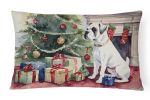 Waiting on Christmas Throw Pillow Throw Pillow for Indoor Couch Bed Outdoor Patio Washable, Boxer White 1285,12Hx16W