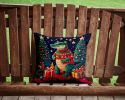 Alligator Christmas Throw Pillow Machine Washable, Indoor Outdoor Decorative Pillow for Couch, Bed or Patio, 14Hx14W