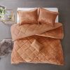 4 Pcs Velvet Comforter Set with Throw Pillow(Twin/Twin XL)