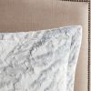 Marble Faux Fur Comforter Set