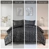 Metallic Print Faux Fur Comforter Set