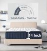 KING SIZE- Opulence 14" Plush Pillow-Top Memory Foam Edge Support Pocket Spring Premium Hybrid Mattress