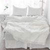 4 Pcs Bedding Sets Queen, Premium Linen Bedding Sheets & Pillowcases, Queen Bedding Sets, Soft White Bedding Sheet & Pillowcase Sets