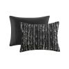 Metallic Print Faux Fur Comforter Set