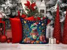 Gecko Christmas Throw Pillow Machine Washable, Indoor Outdoor Decorative Pillow for Couch, Bed or Patio, 14Hx14W