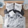 Watercolor Tie Dye Printed Comforter Set with Throw Pillow