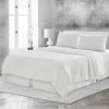 4 Pcs Bedding Sets Queen, Premium Linen Bedding Sheets & Pillowcases, Queen Bedding Sets, Soft White Bedding Sheet & Pillowcase Sets