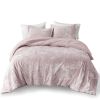 Crushed Velvet Sherpa Reversible Comforter Set