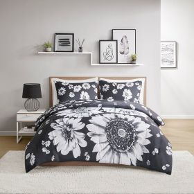 Floral Reversible Comforter Set (Color: as Pic)