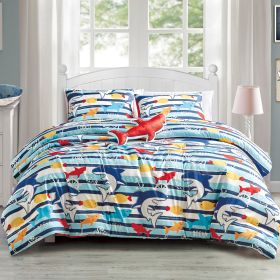 Ocean Life 4PC COMFORTER SET (size: FULL/QUEEN)