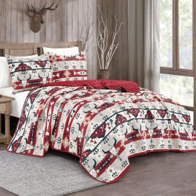 Mazhira 3 piece bedspread (size: QUEEN)